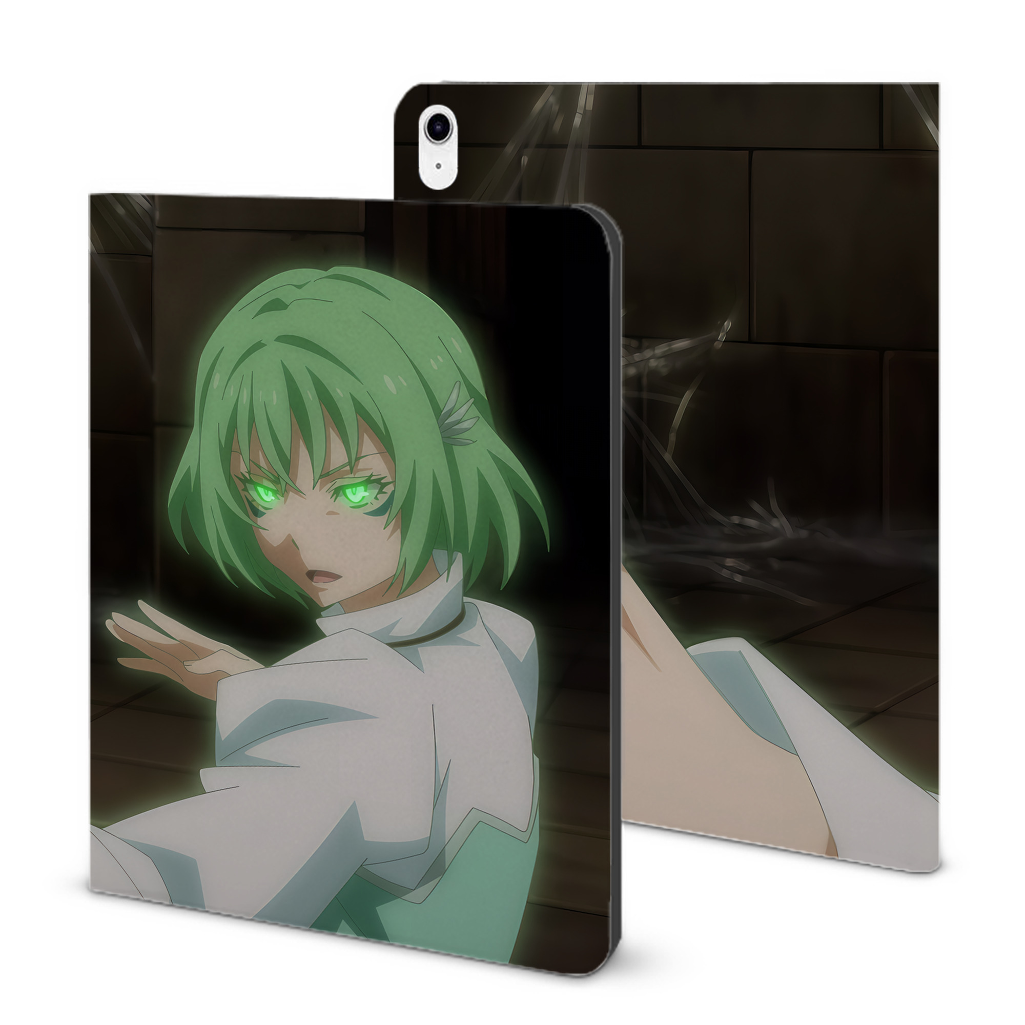 （画像用） 転スラ Regarding Reincarnated to Slime IPad ケース ブック型 PUレザー TPU 耐衝撃 軽量 薄型 ペン収納なし 全面保護 IPad 各モデル対応